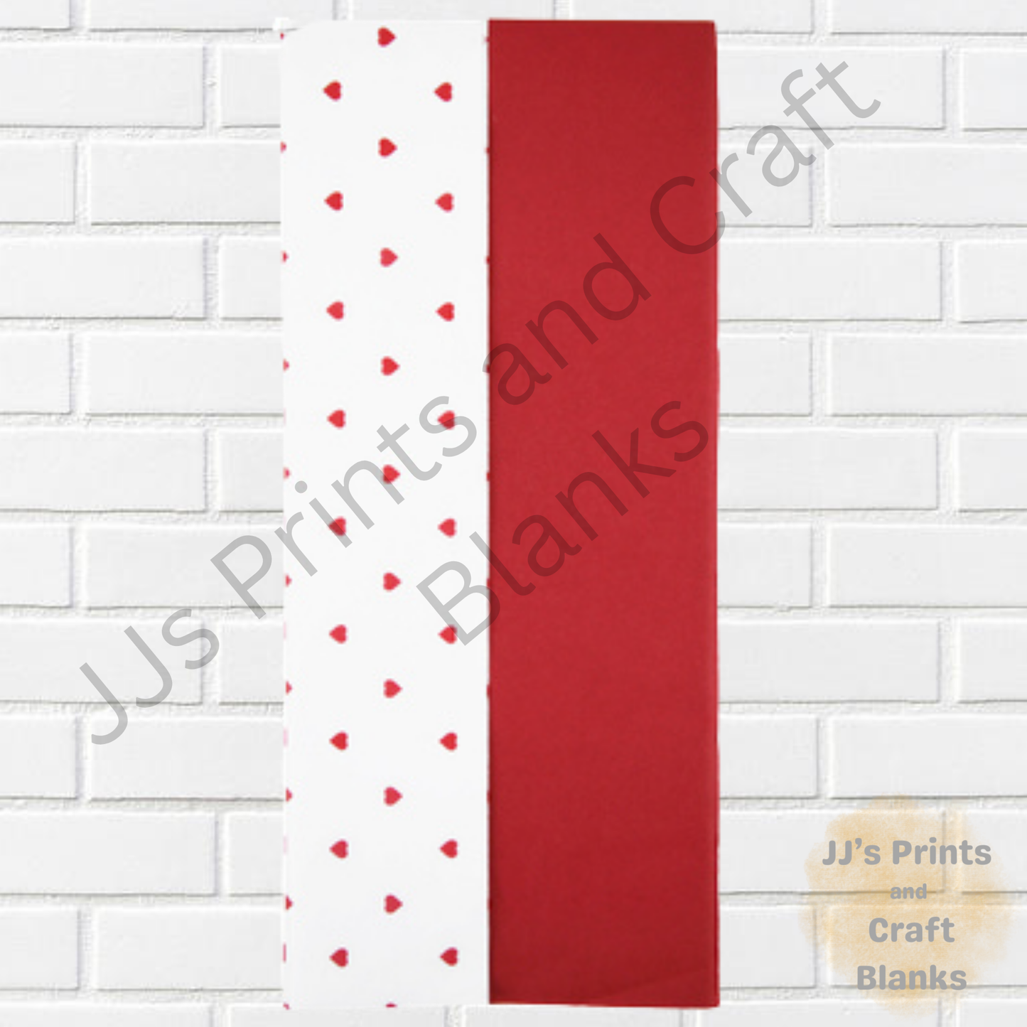 6 SHEET HEARTS & RED TISSUE PAPER