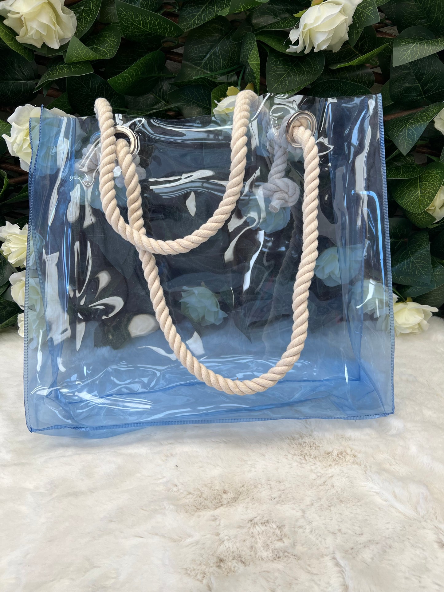 PVC summer beach bag rope handle