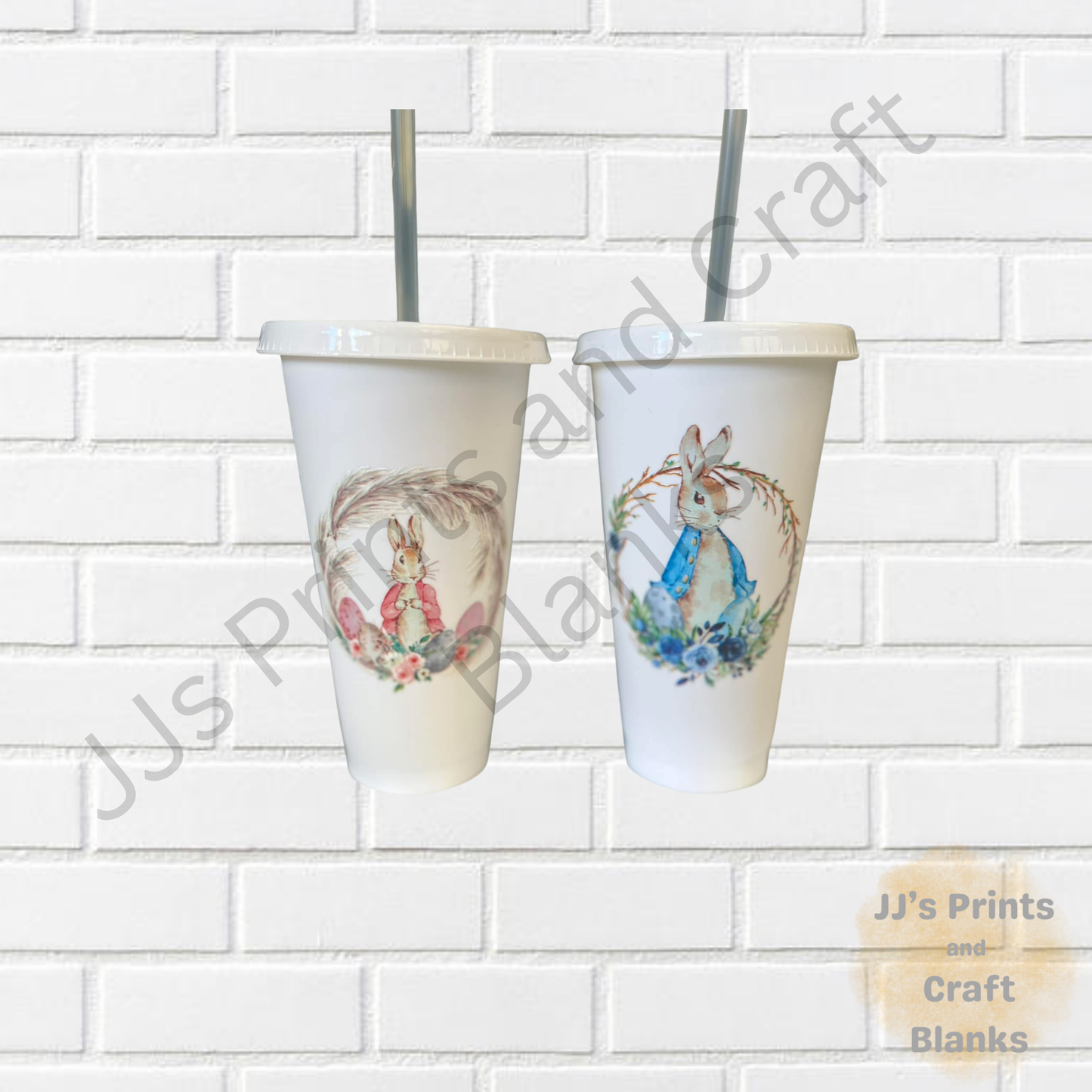 Easter rabbit decals stickers 2 sizes available