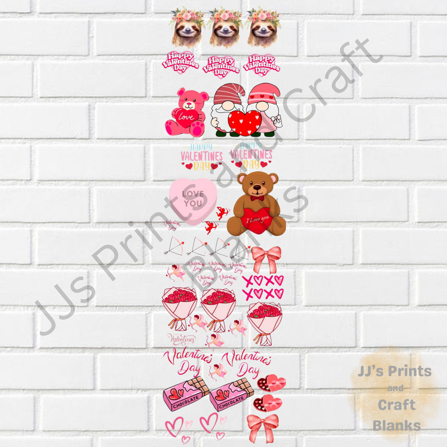 Valentines gang sheet