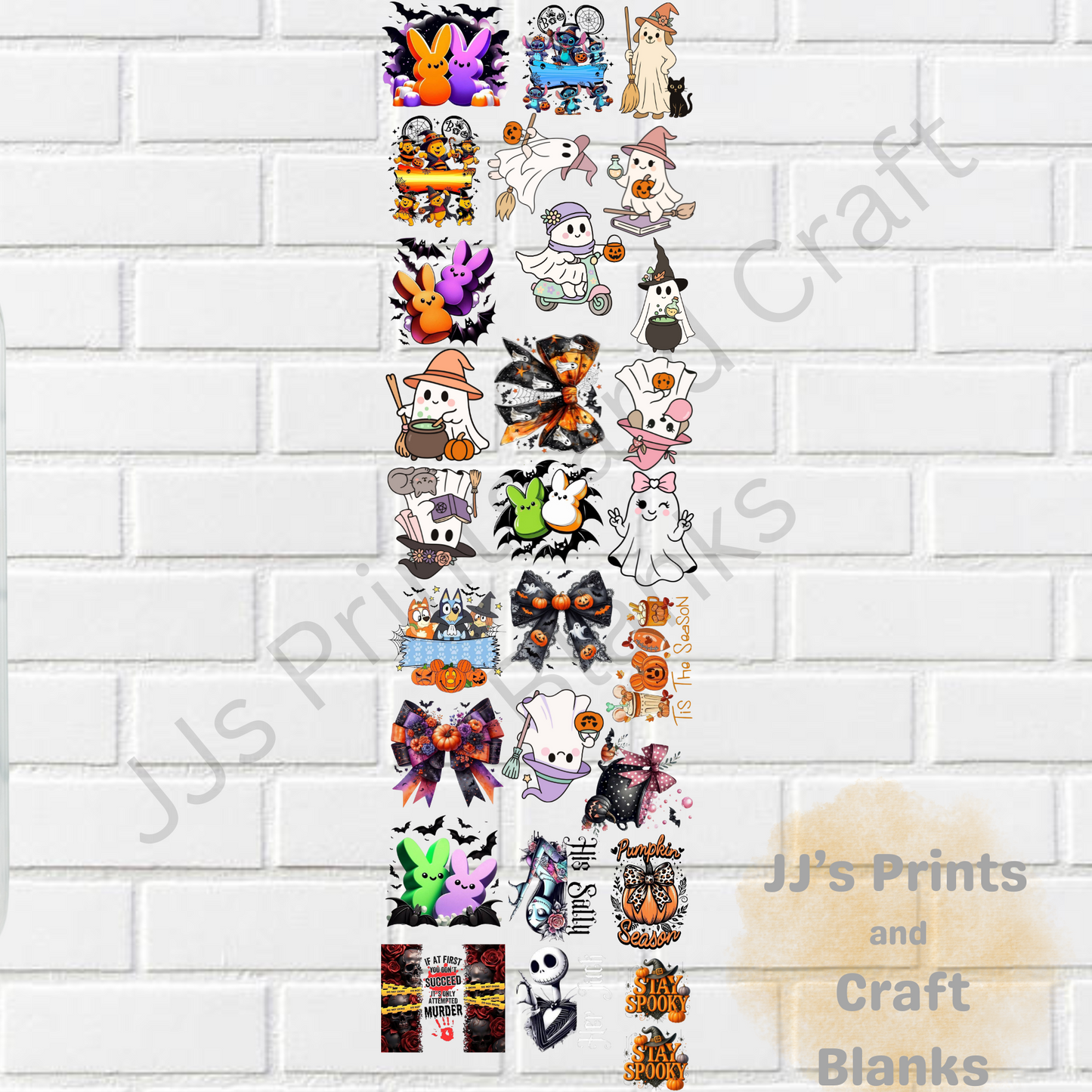 pre made 1m uv-dtf Halloween gang sheet