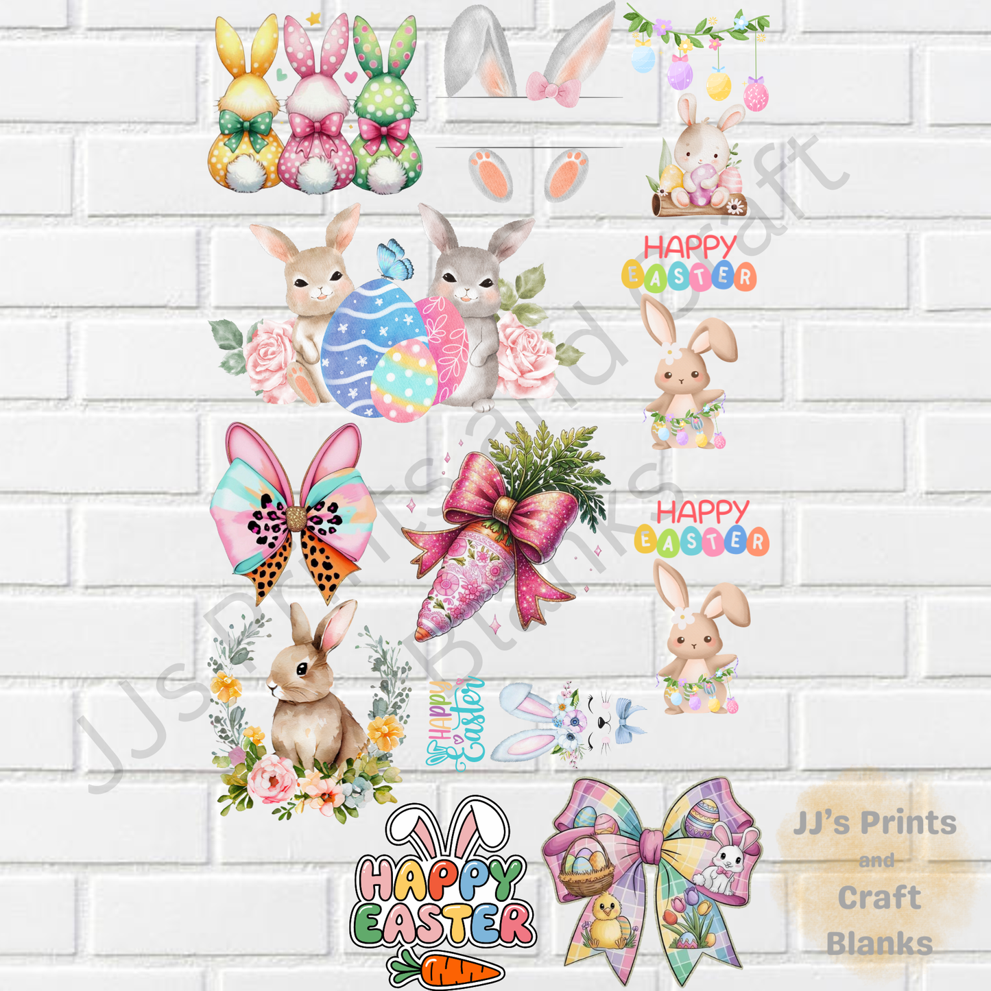 pre made 50cm uv-dtf easter gang sheet