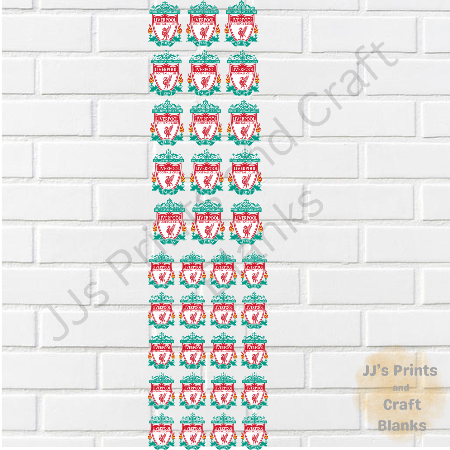 pre made 1m uv dtf Liverpool gang sheet