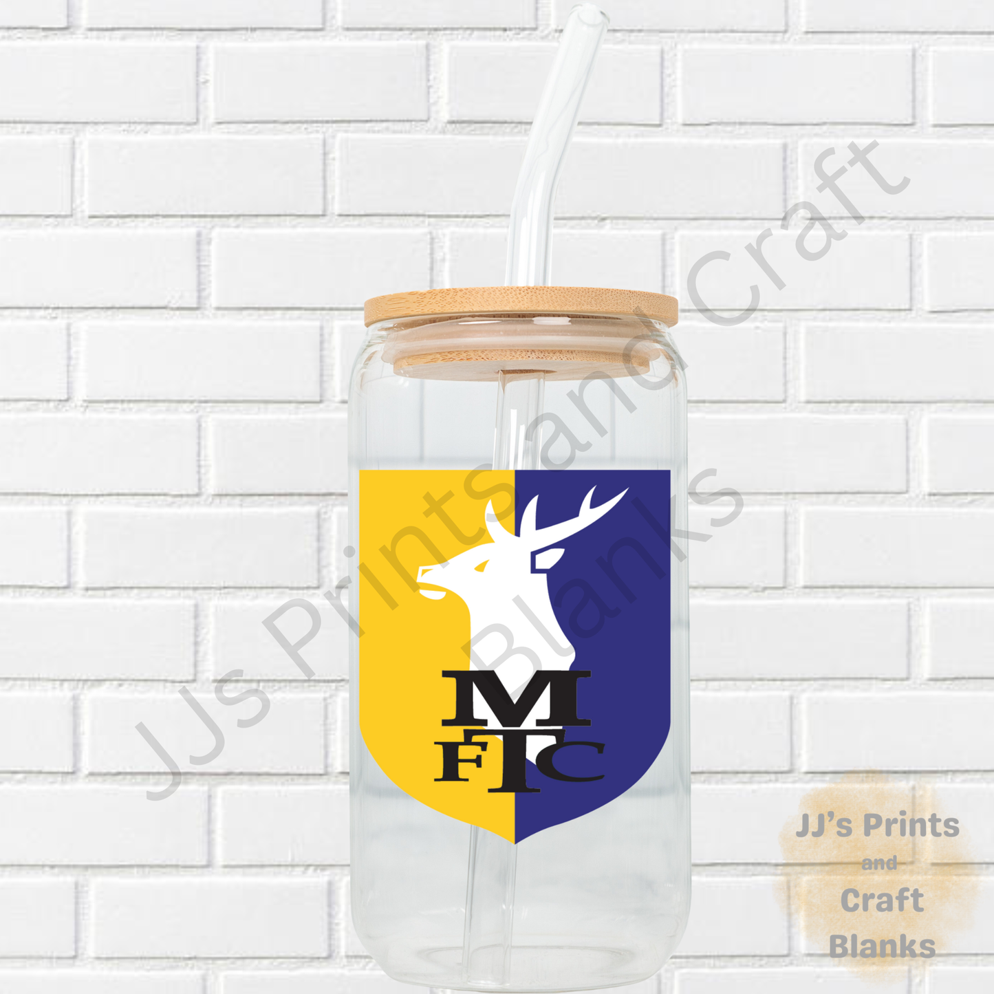 single Mansfield town uv-dtf sticker transfer