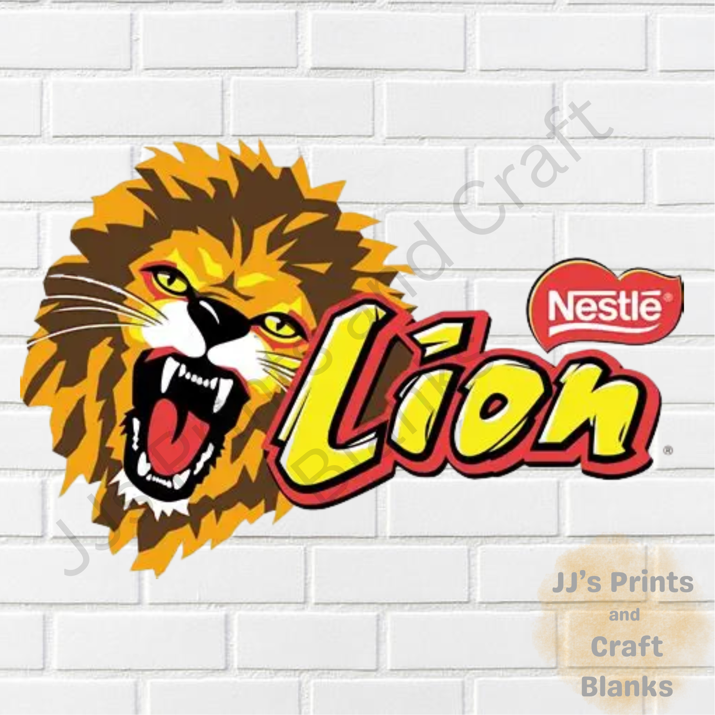 uv-dtf decal sticker lion bar