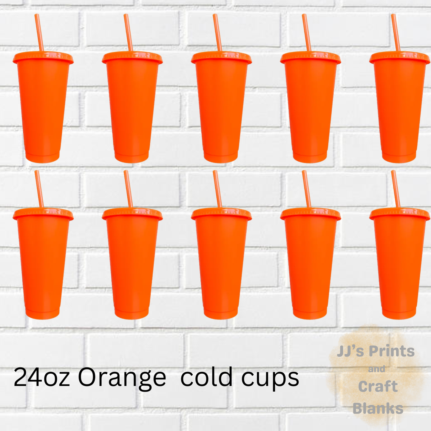 24oz Orange cold cups