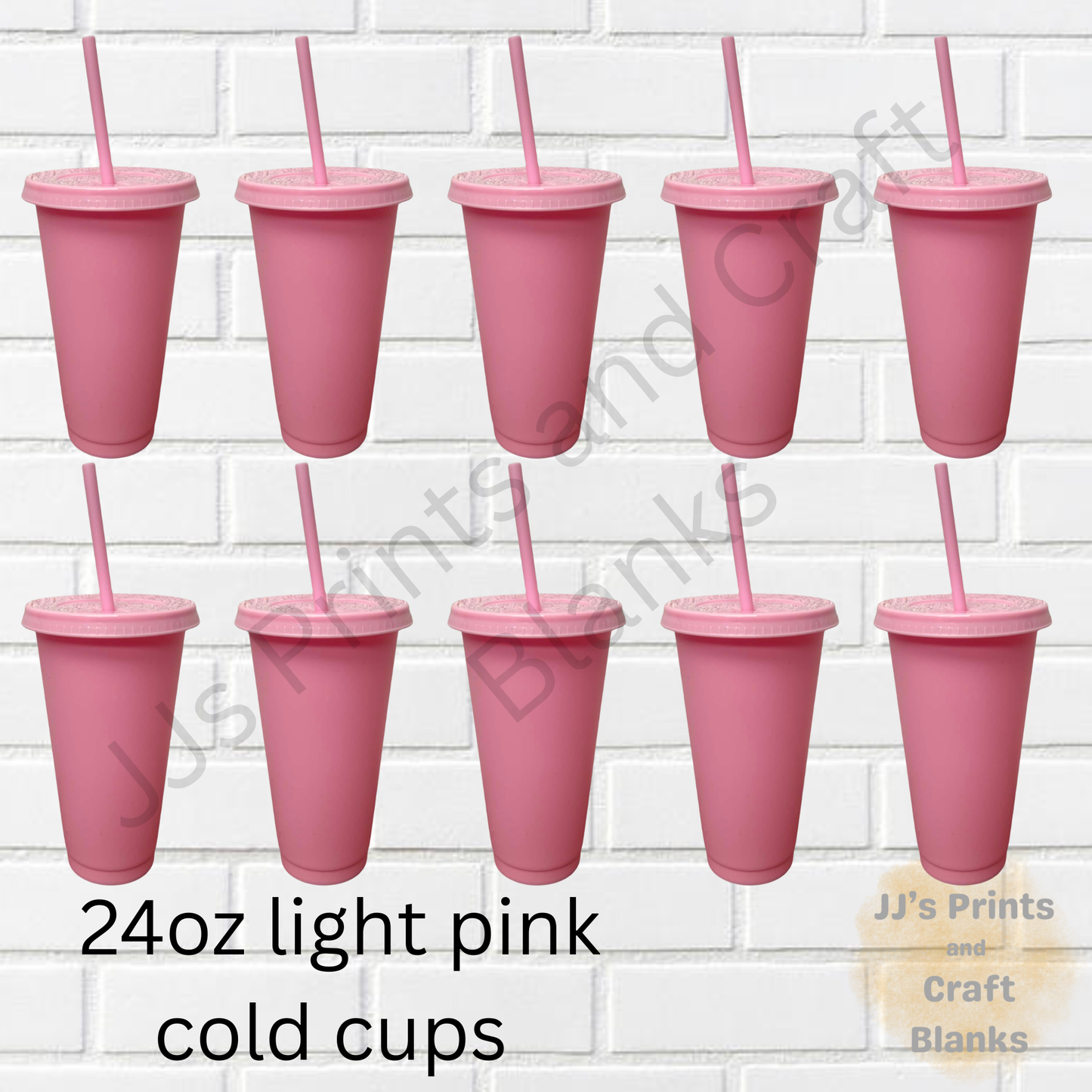 24oz Light Pink cold cups