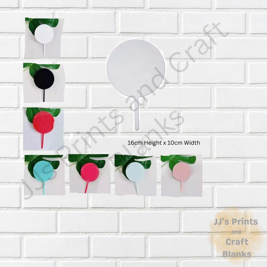 Acrylic coloured cake toppers
