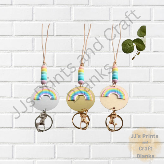 rainbow teacher lanyards