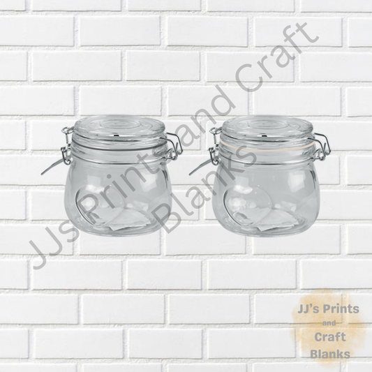 Heart Clip Lock Jar 500ml