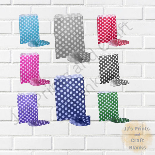 Polka dot sweet bags 7x9”