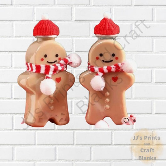 Gingerbread bottle with hat and scarf