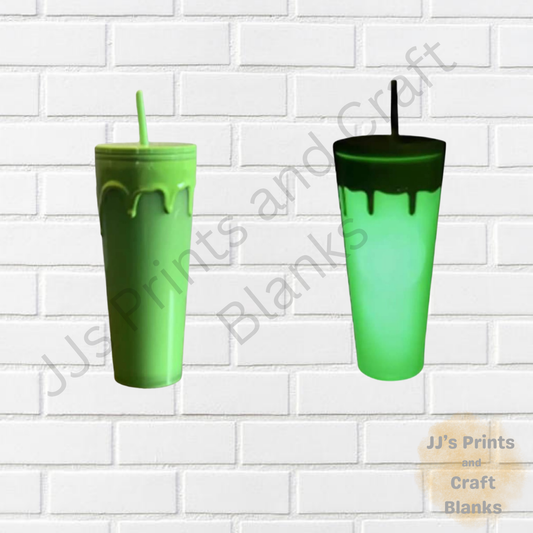24oz glow in dark double walled tumbler