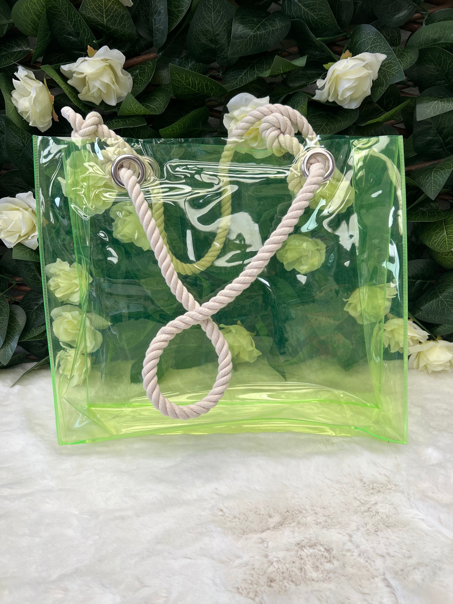 PVC summer beach bag rope handle