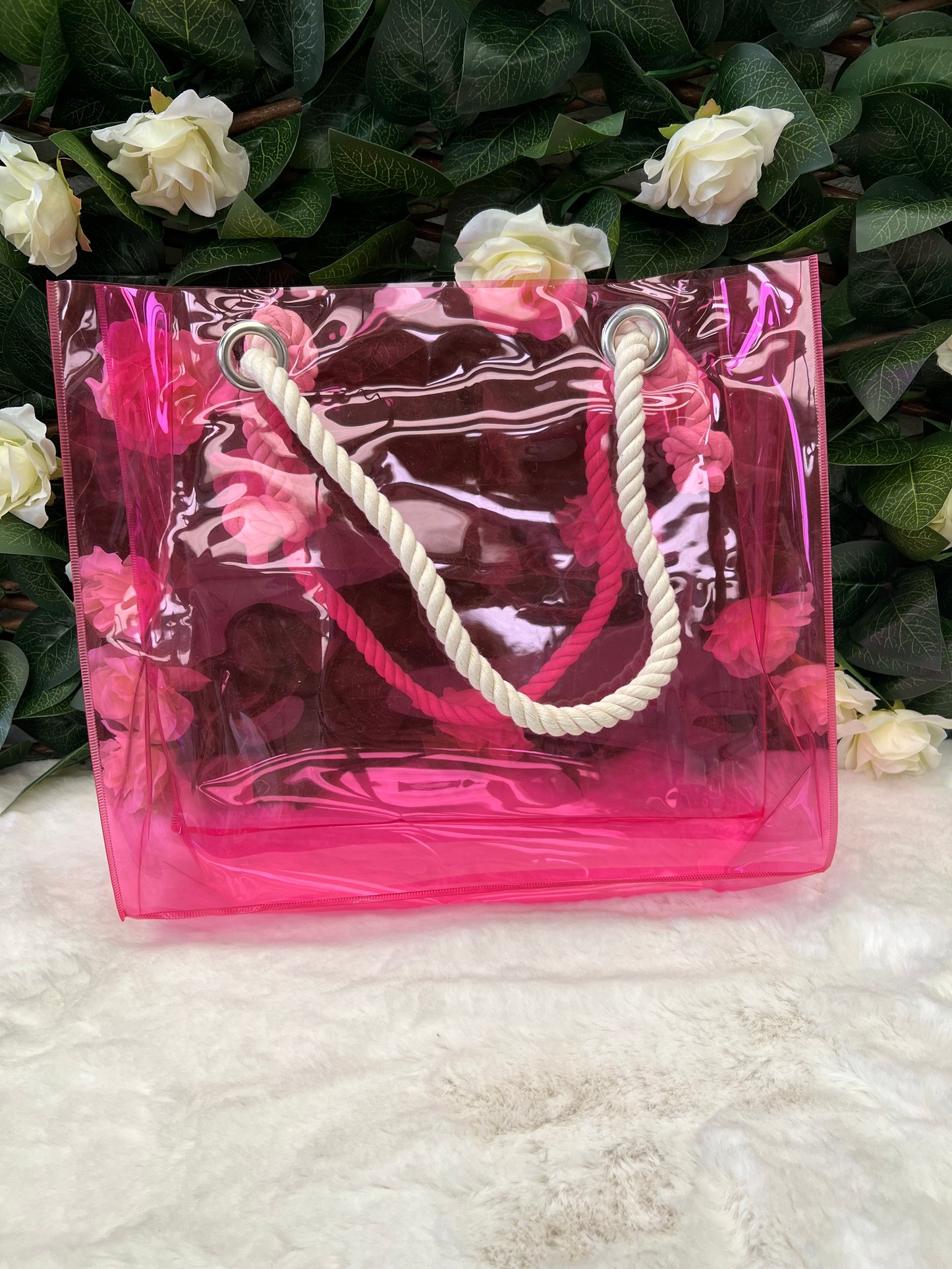 PVC summer beach bag rope handle