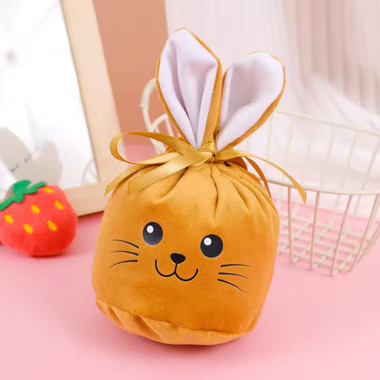 Cute Pre printed bunny velvet bags