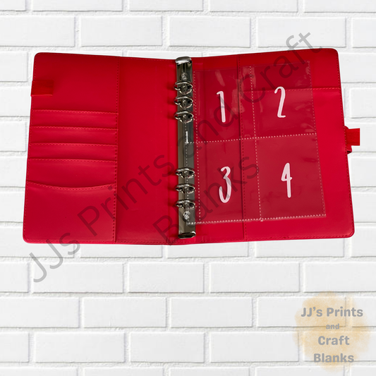 Red 100 Envelope Challenge Binder Cash Savings Challenge A5 size