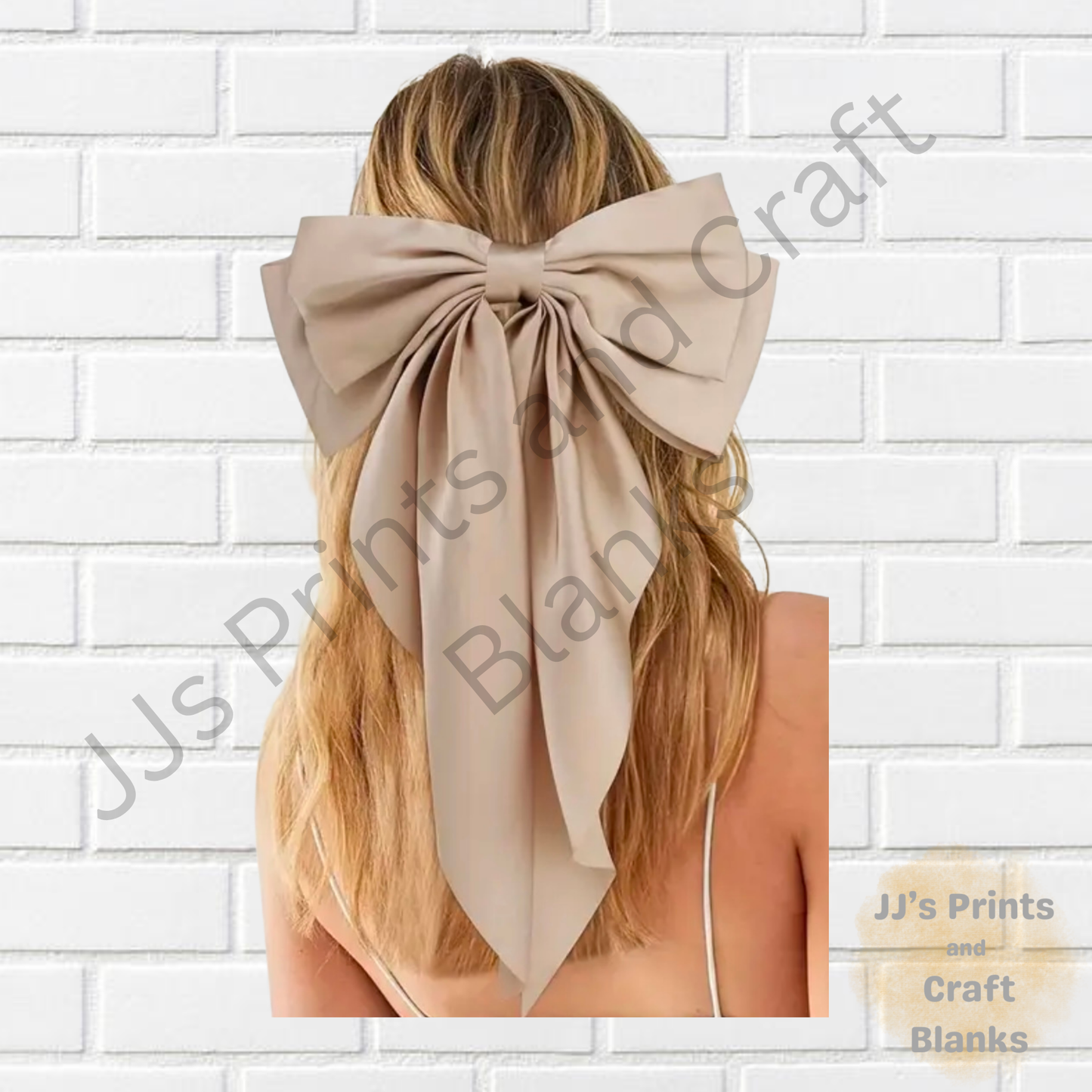 Extra large toup silk hair bow
