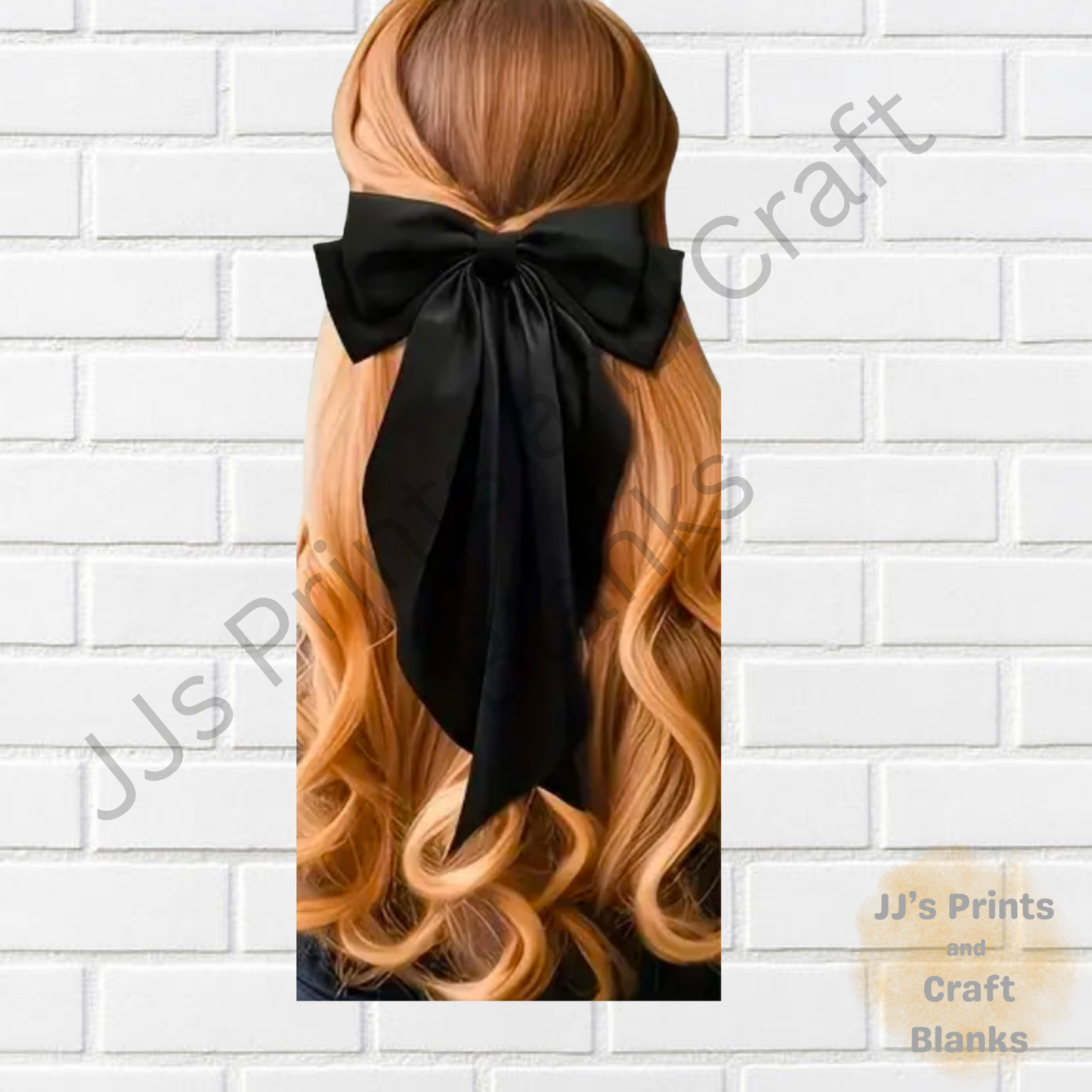 Extra large black silk hair bow
