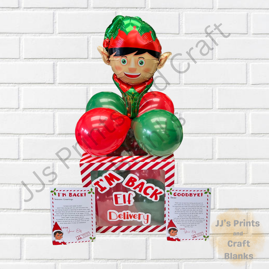 PRE ORDER Elf arrival box set inc all balloons ( order separately)