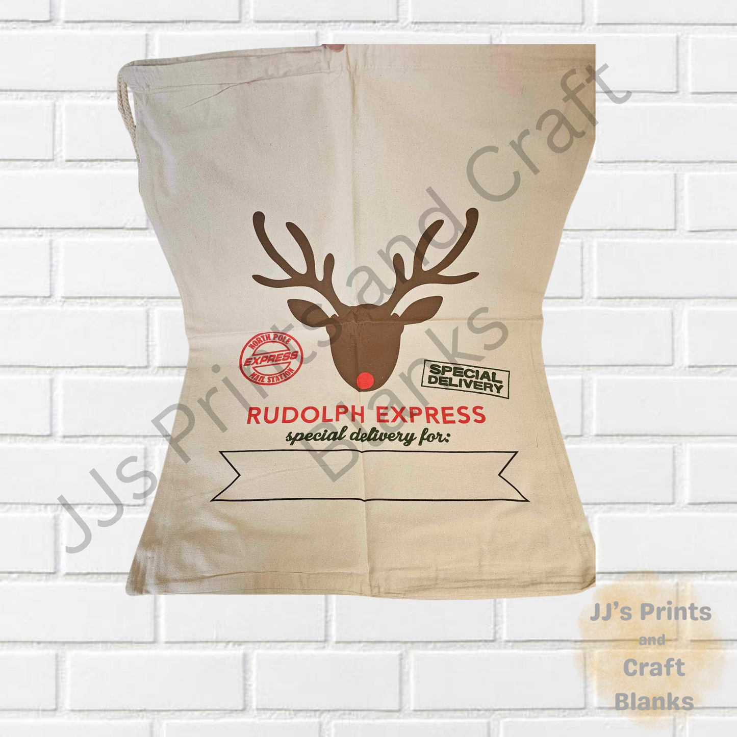 Large Rudolph express Christmas sack