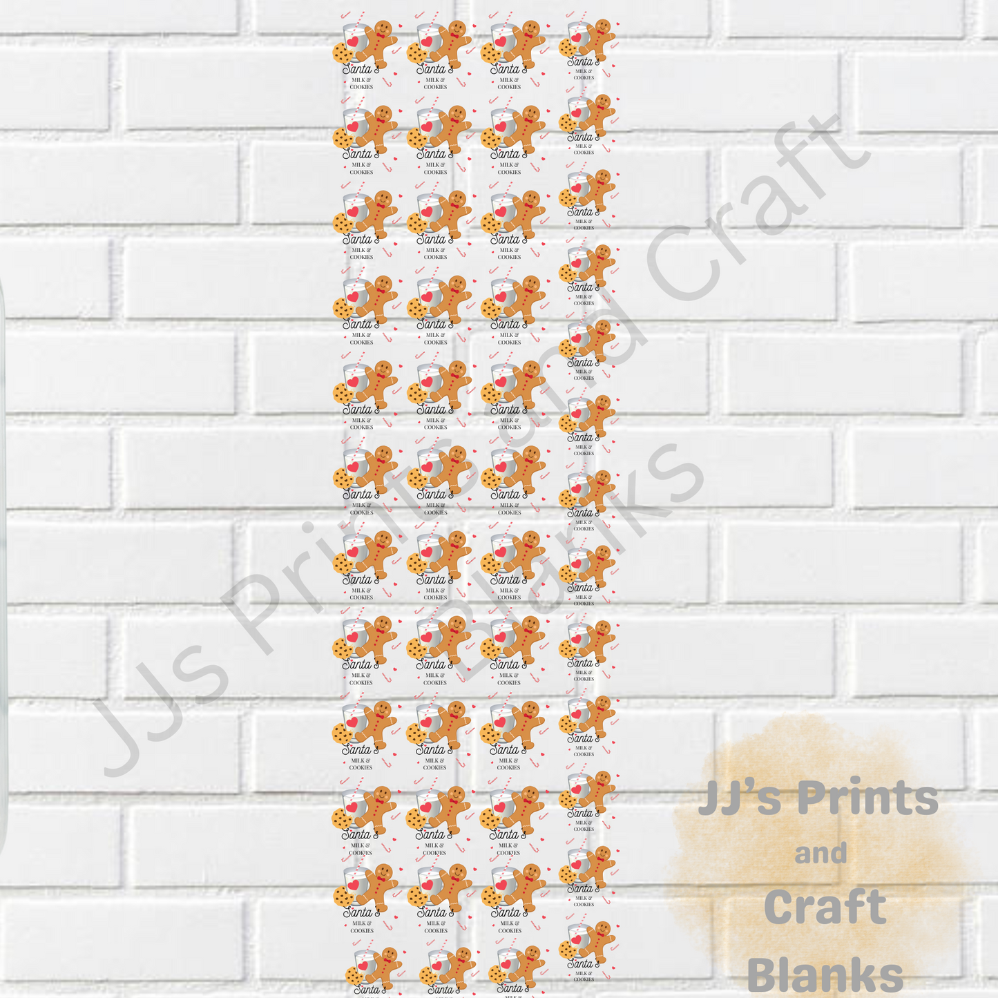 pre made 1m uv-dtf Santa's milk   gang sheet