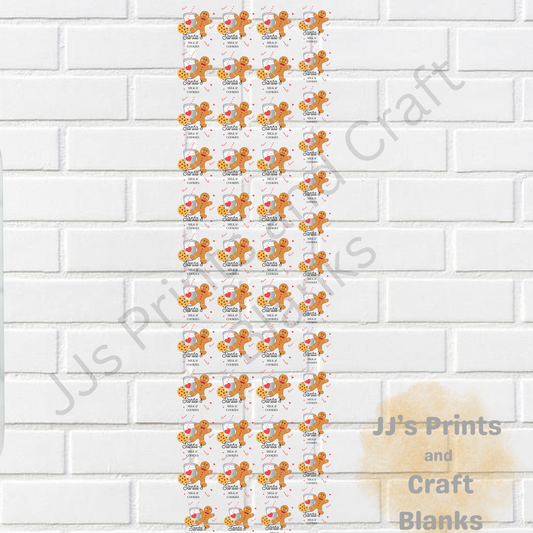 pre made 1m uv-dtf Santa's milk   gang sheet