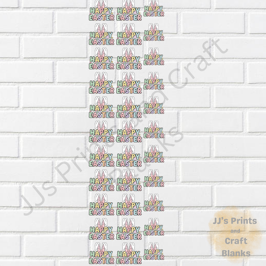 Pre made uv-dtf happy easter 1 meter  gang sheet design 2