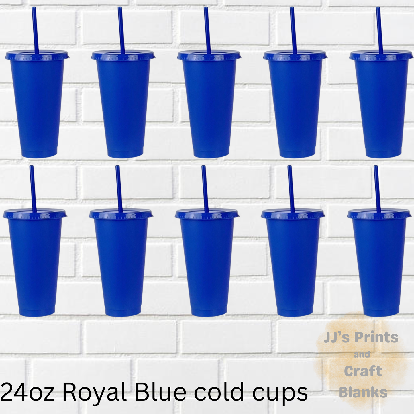 24oz Royal Blue cold cups