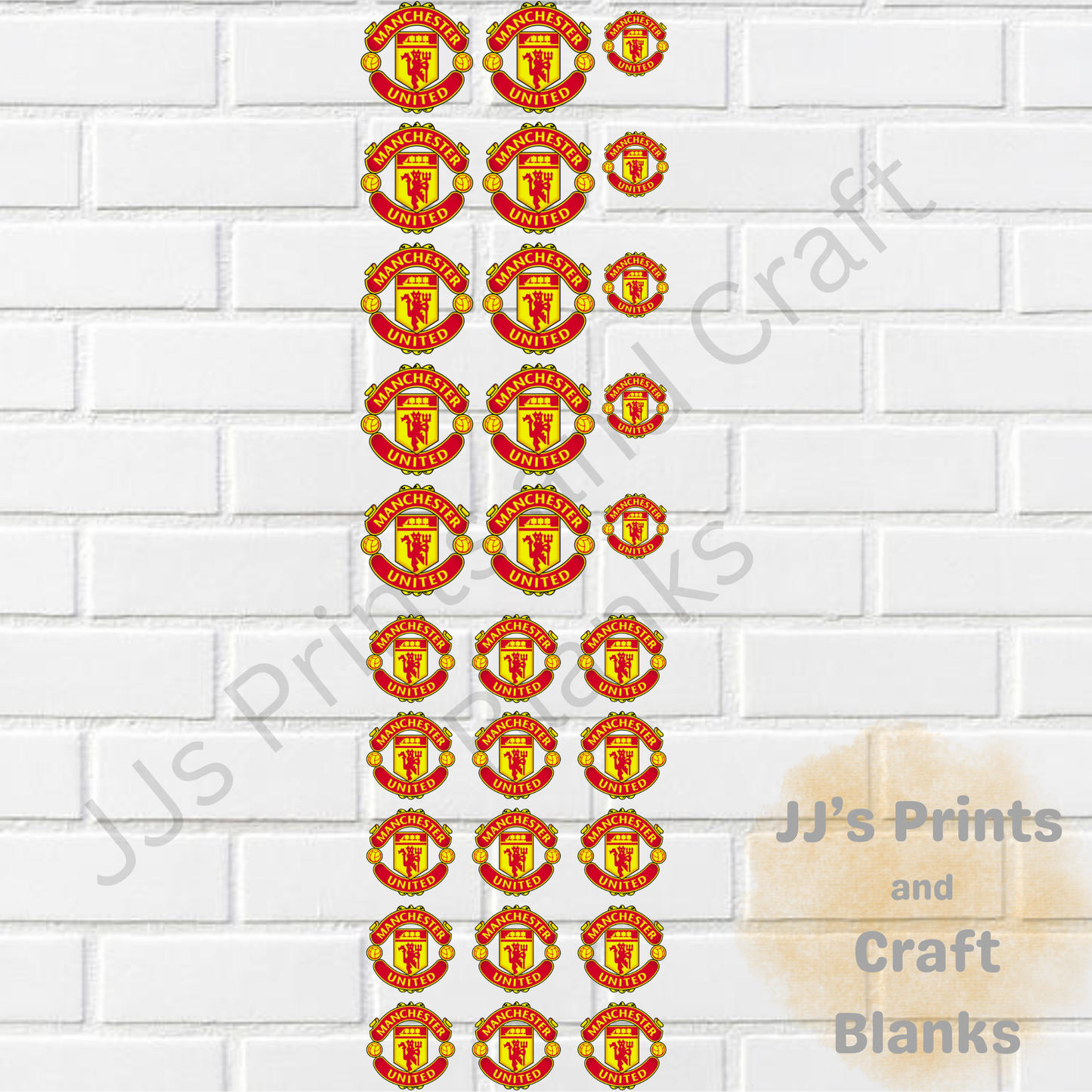 pre made 1m uv dtf manchester united  gang sheet