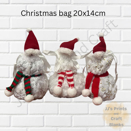 Christmas soft fluffy bags with scarf