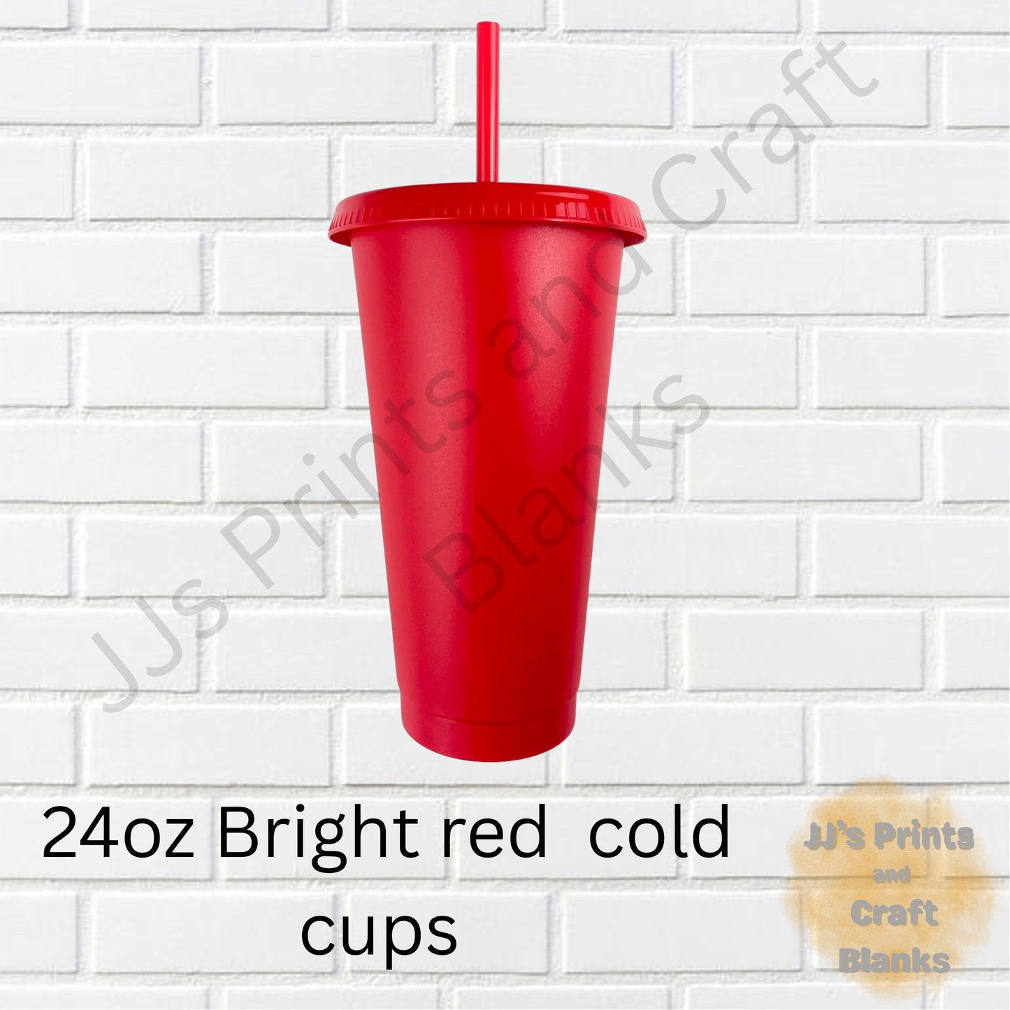 24oz Red cold cups
