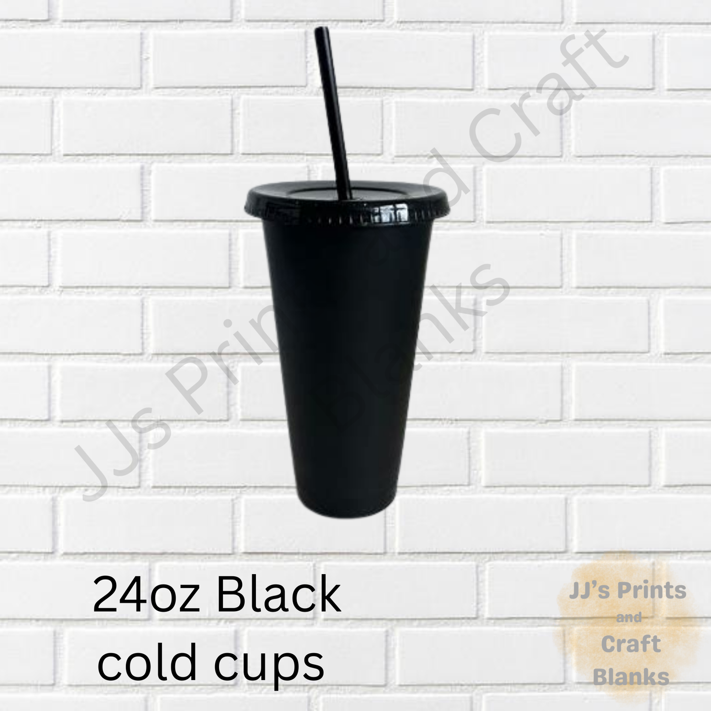 24oz Black cold cups