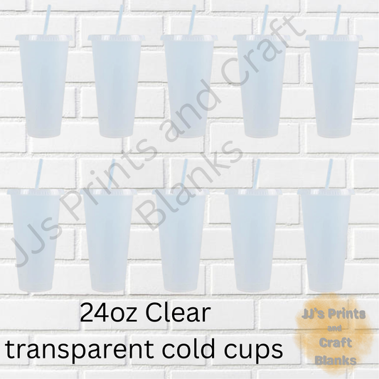 24oz Clear transparent  cold cups