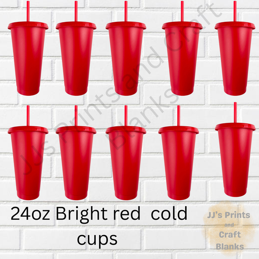 24oz Red cold cups